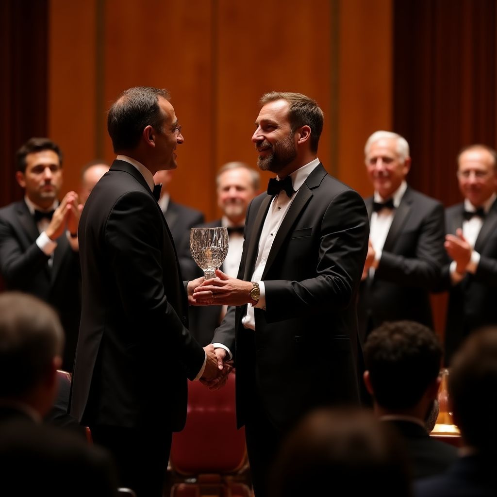 Recepción de premio a la excelencia