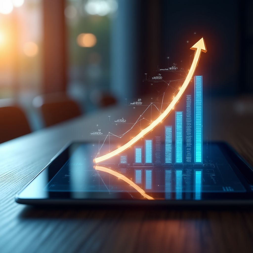 Gráfico de crecimiento de clientes